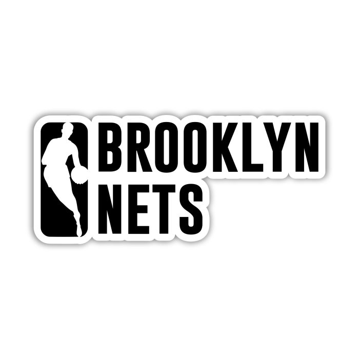 Brooklyn Nets - NBA Logo With Name - Temporary Tattoo