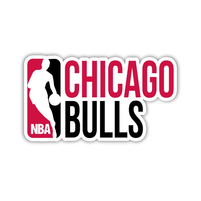 Chicago Bulls - NBA logo With Name - Temporary Tattoo