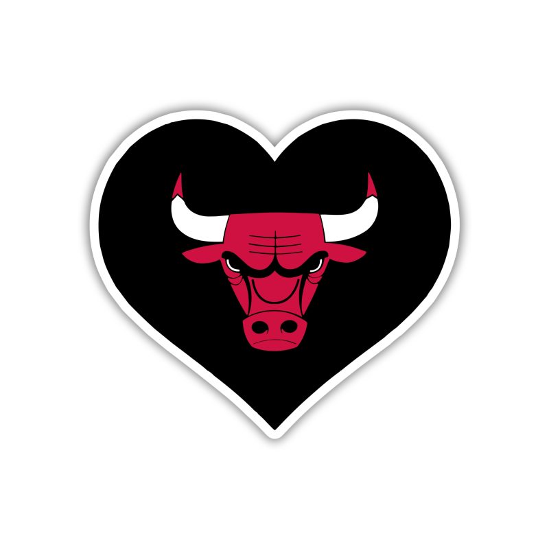 Chicago Bulls - Heart - Temporary Tattoo