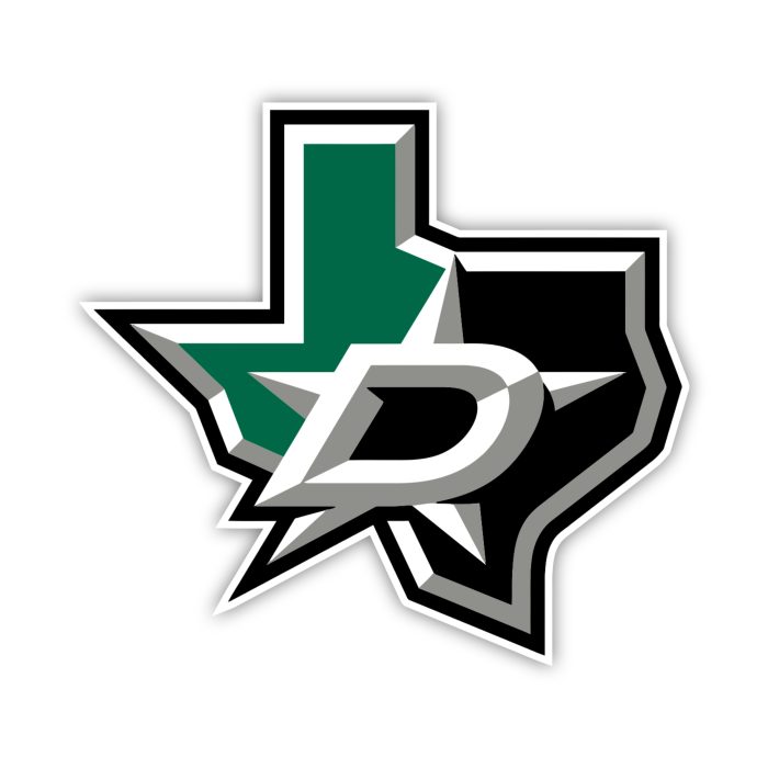 Dallas Stars  - State - Full Color Vinyl Sticker - Custom Size