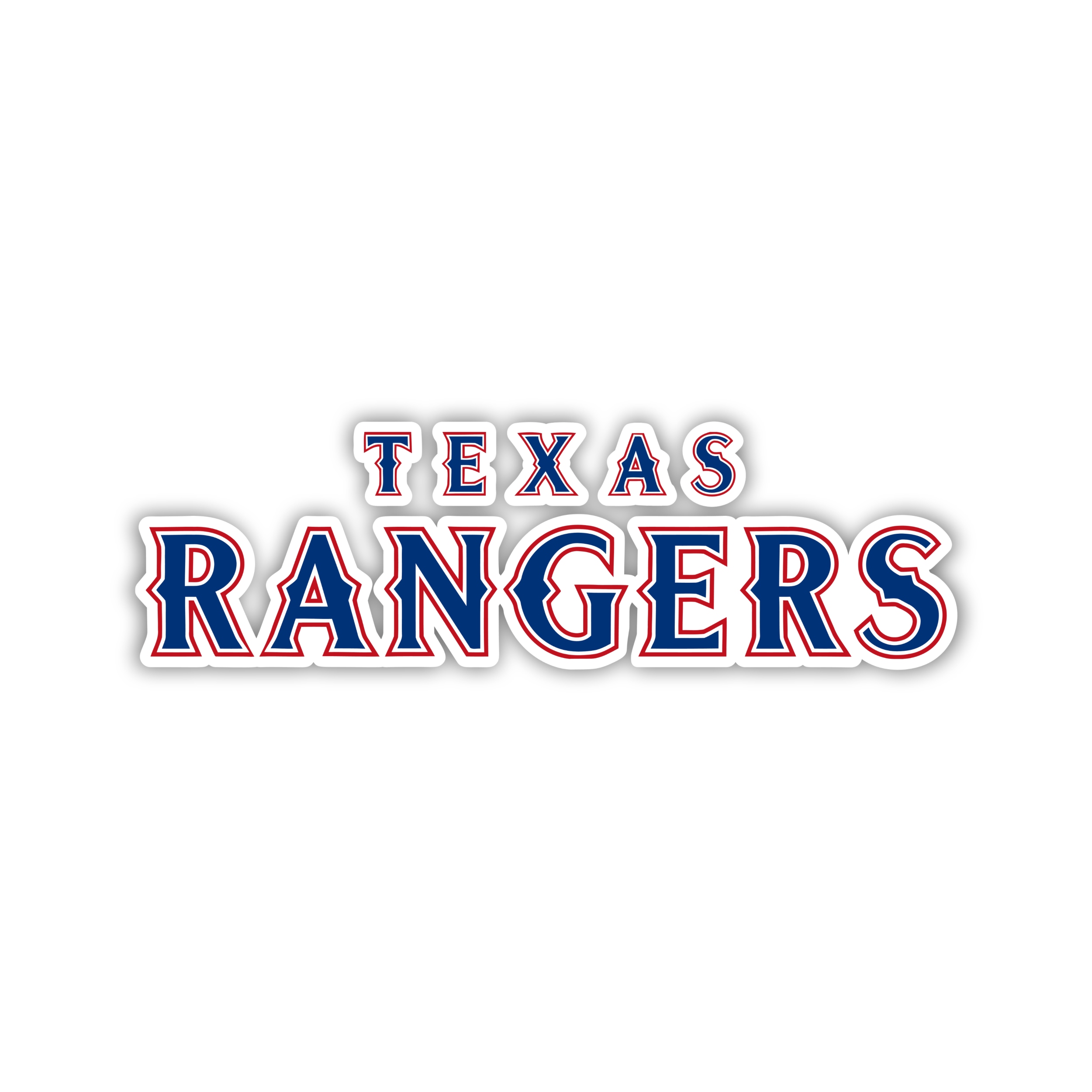 Texas Rangers - Outlined Name - Temporary Tattoo