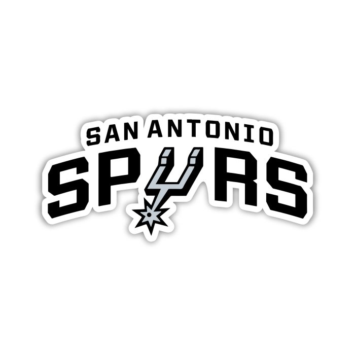 San Antonio Spurs - Name With Black Letters - Temporary Tattoo