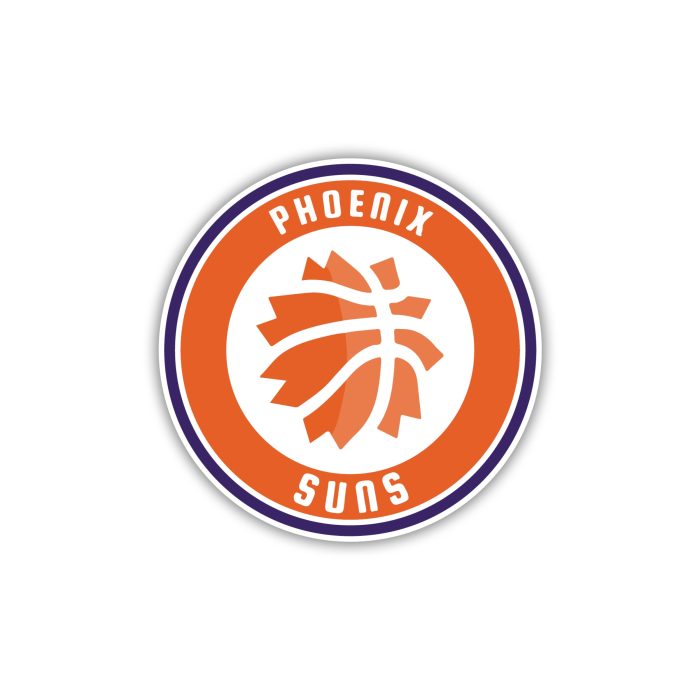 Phoenix Suns - Full Color Vinyl Sticker - Custom Size