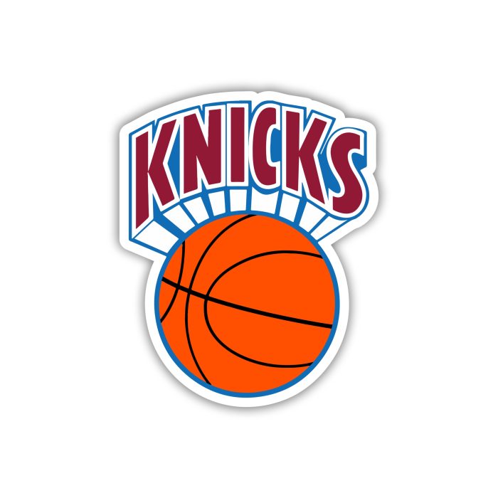 New York Knicks - Basketball With Red Name Above - Temporary Tattoo