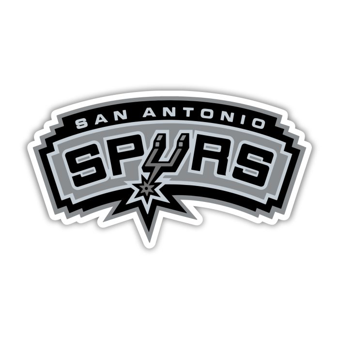 San Antonio Spurs - Name With Gray Background - Temporary Tattoo