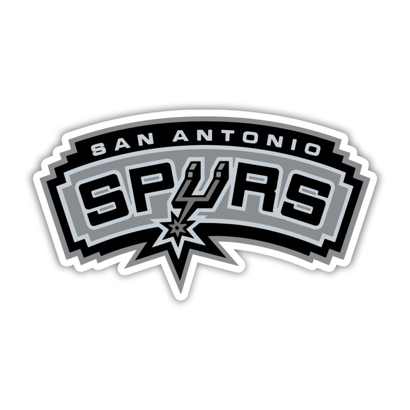 San Antonio Spurs - Name With Gray Background - Temporary Tattoo