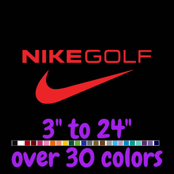 Nike Golf Vinyl Decal - Custom Size