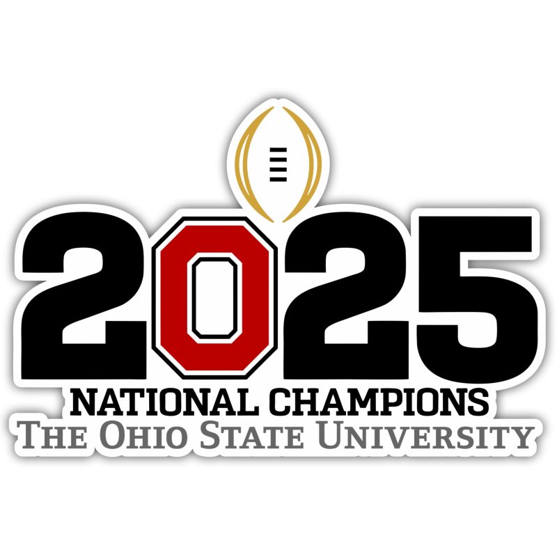 Ohio State Buckeyes - 2025 National Champs - No leaf - Full Color Vinyl Decal