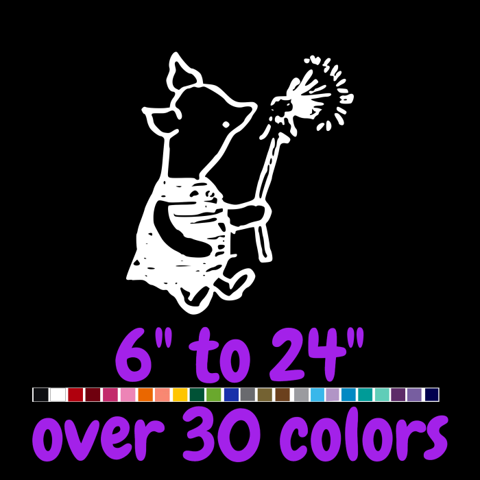 Piglet Vinyl Decal - Custom Size