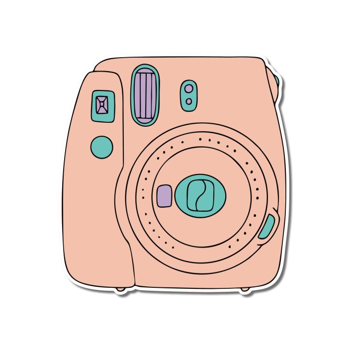 Polaroid Camera Full Color Vinyl Decal - Custom Size