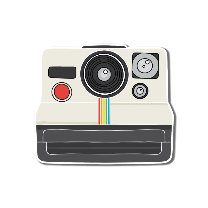 Polaroid Camera Full Color Vinyl Decal - Custom Size