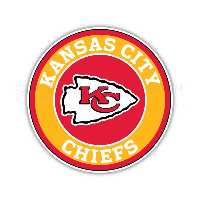 Kansas City Chiefs - Round KC - Full Color Vinyl Decal