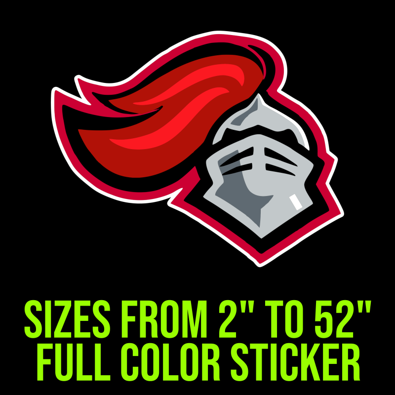 Rutgers Scarlet Knights Full Color Vinyl Decal - Custom Size