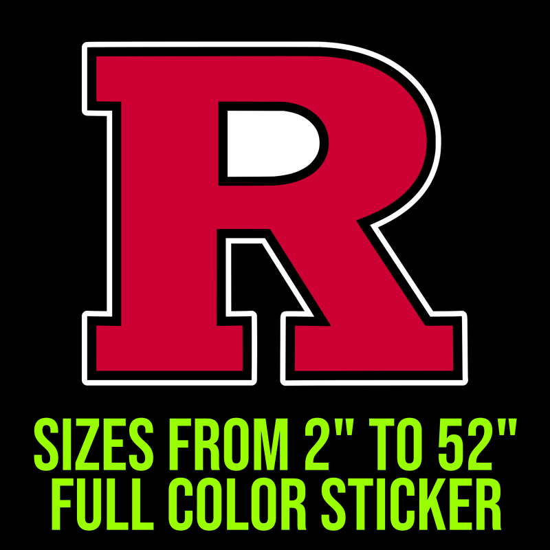 Rutgers Scarlet Knights Full Color Vinyl Decal - Custom Size