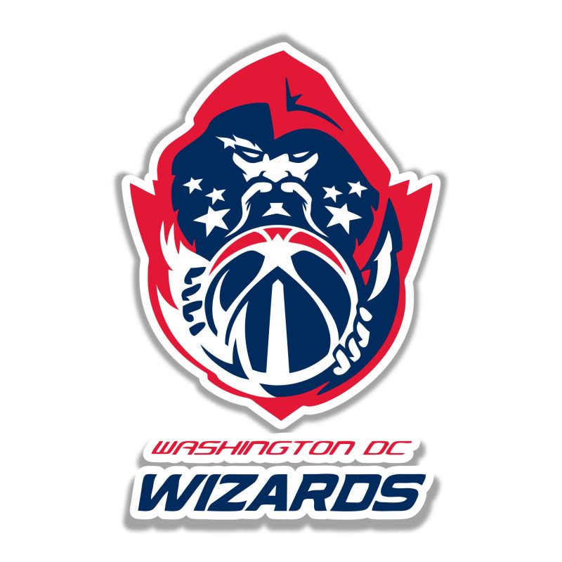 Washington Wizards Full Color Vinyl Sticker - Custom Size
