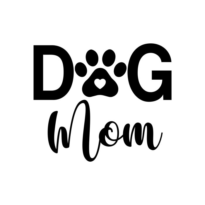 Dog Mom Vinyl Decal - Custom Size