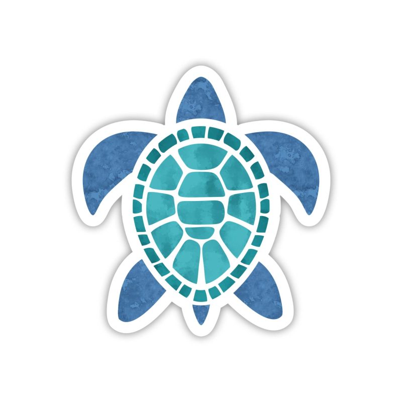 Sea turtle Full Color Vinyl Sticker - Custom Size
