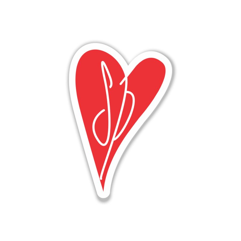 The Smashing Pumpkins - Red Heart - Full Color Vinyl Sticker - Custom Size