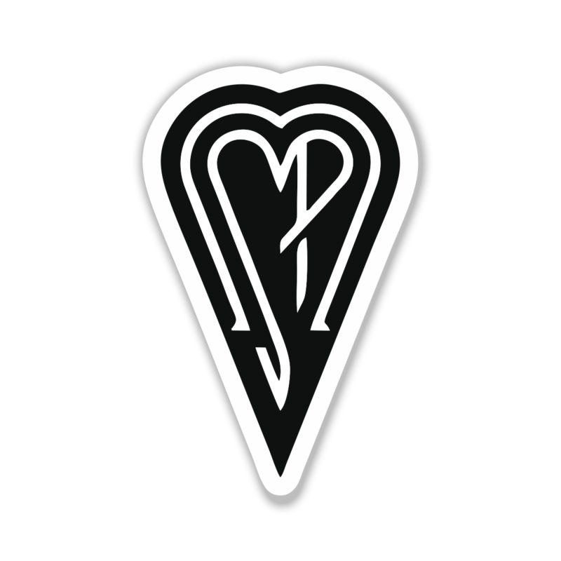 The Smashing Pumpkins - Heart - Black and White - Full Color Vinyl Sticker - Custom Size
