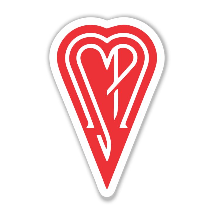 The Smashing Pumpkins - Heart - Red and White - Full Color Vinyl Sticker - Custom Size