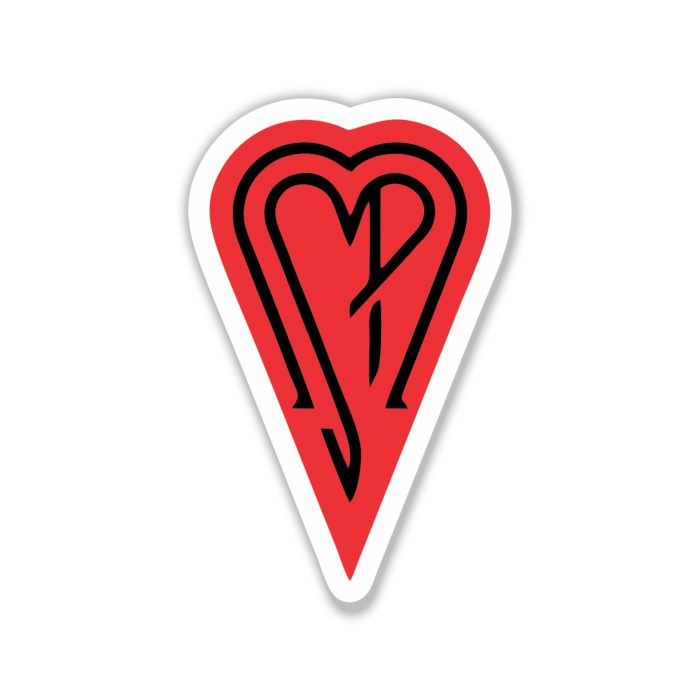 The Smashing Pumpkins - Heart - Red and Black - Full Color Vinyl Sticker - Custom Size