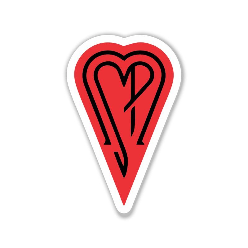 The Smashing Pumpkins - Heart - Red and Black - Full Color Vinyl Sticker - Custom Size