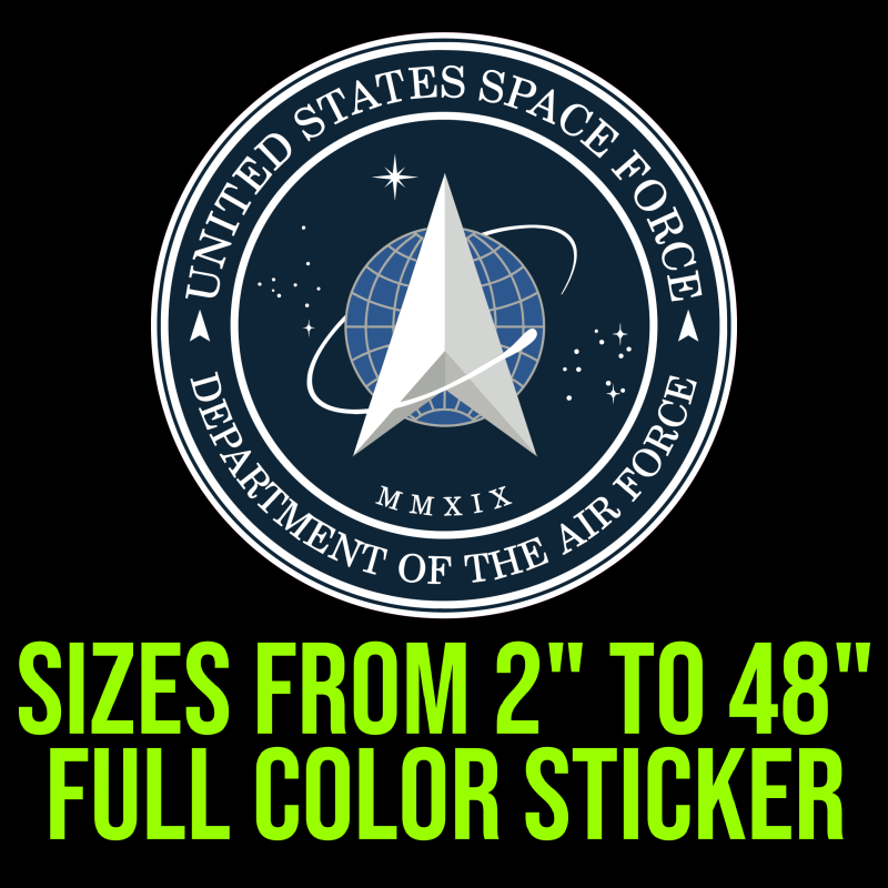 Space Force Full Color Vinyl Decal