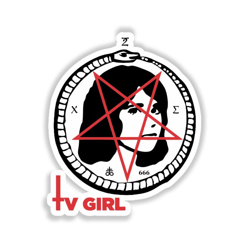 Tv Girl - Satan Girl With Name 2 - Full Color Vinyl Sticker - Custom Size