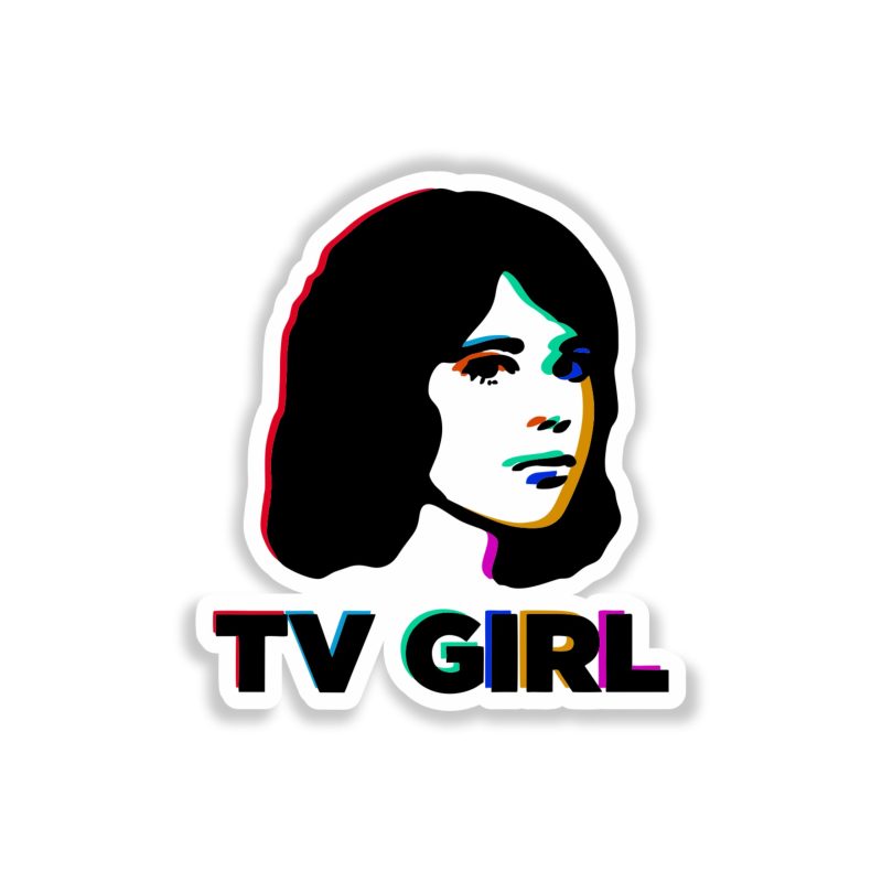 Tv Girl - Death Of A Party Girl - Full Color Vinyl Sticker - Custom Size