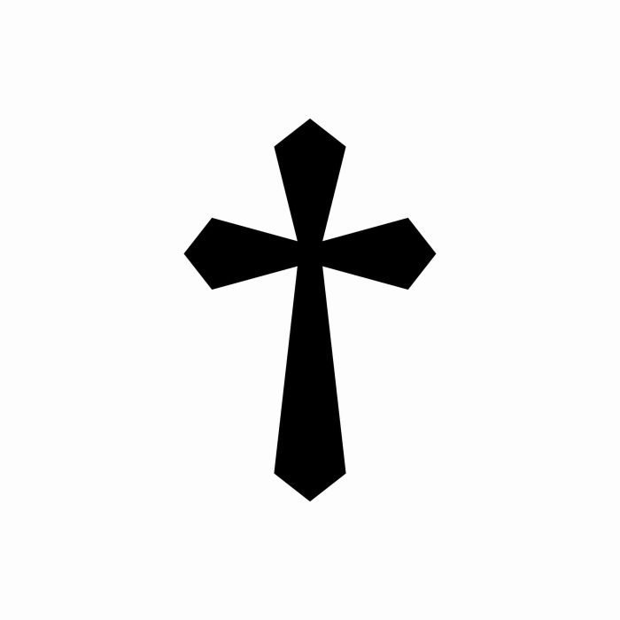 Cross - Vinyl Decal - Custom Size