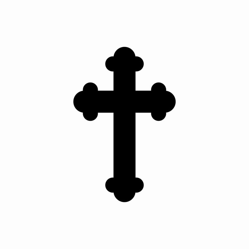 Cross - Vinyl Decal - Custom Size