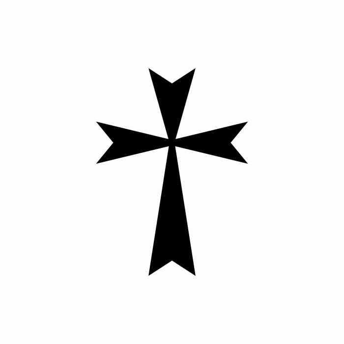 Cross - Vinyl Decal - Custom Size