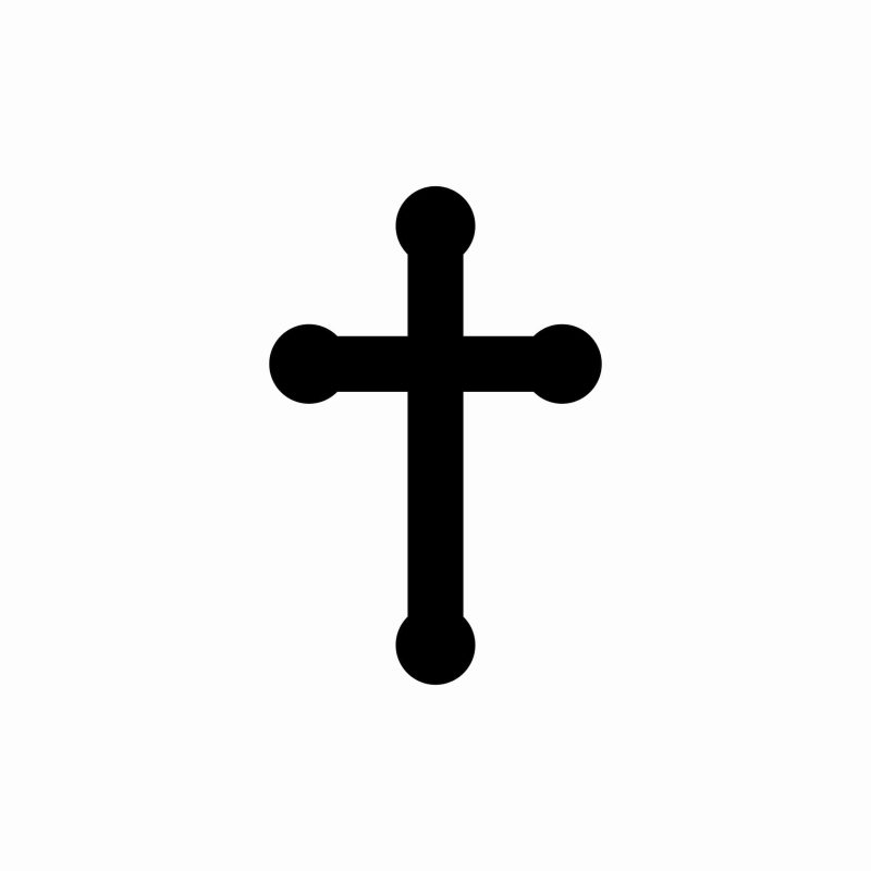 Cross - Vinyl Decal - Custom Size