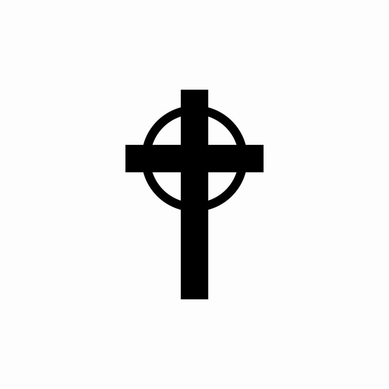 Cross - Vinyl Decal - Custom Size