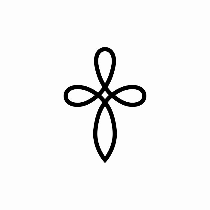 Cross - Vinyl Decal - Custom Size