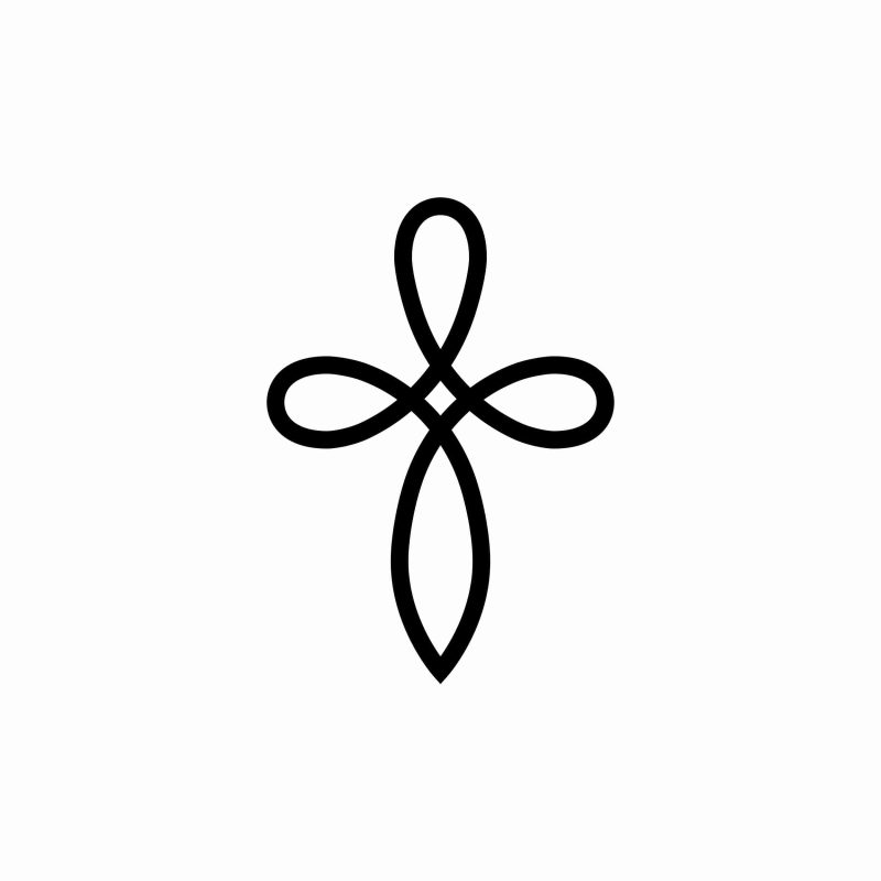 Cross - Vinyl Decal - Custom Size