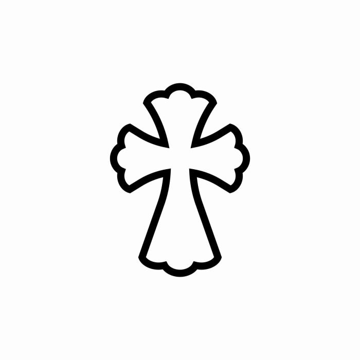 Cross - Vinyl Decal - Custom Size