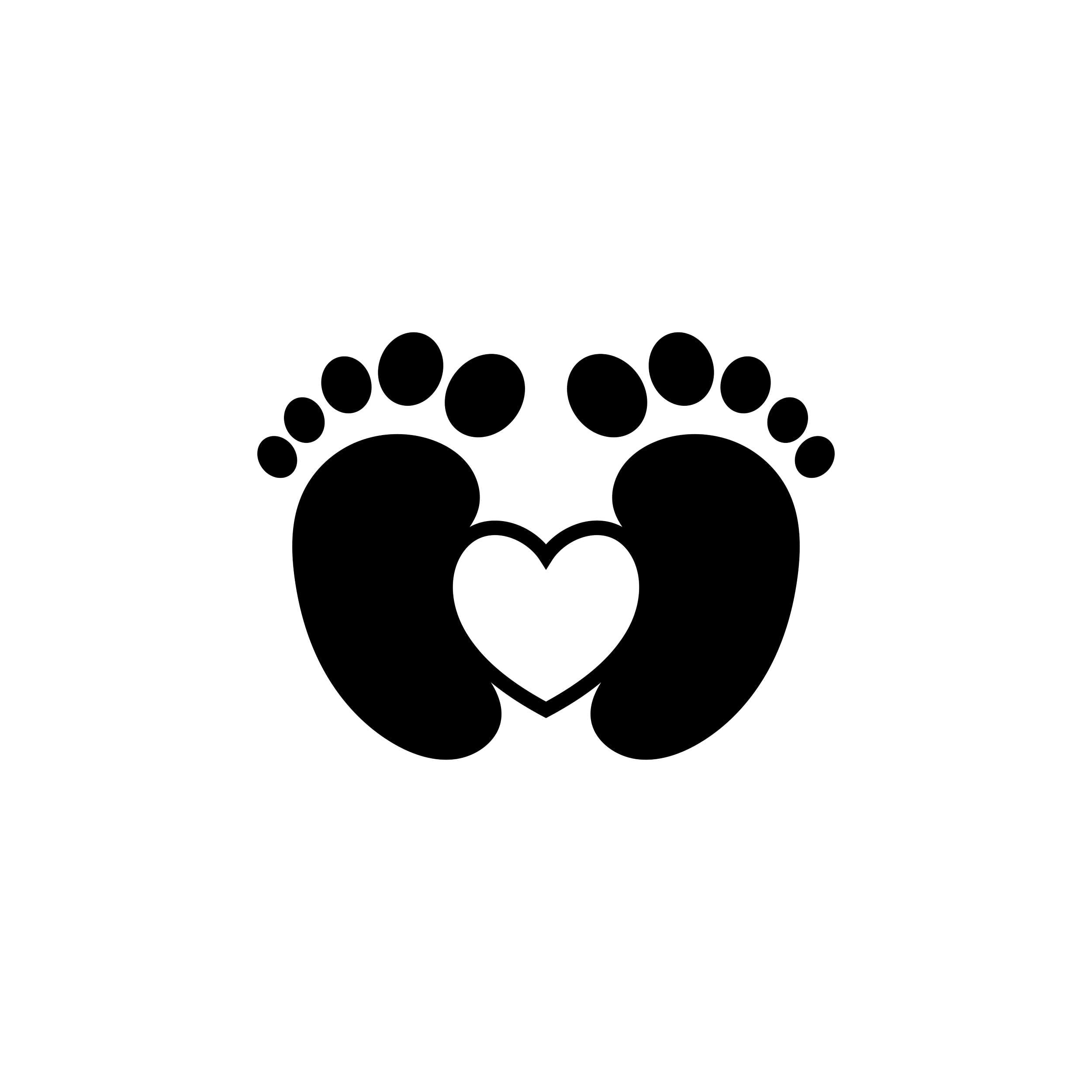 Baby -Footprint - Vinyl Decal - Custom Size