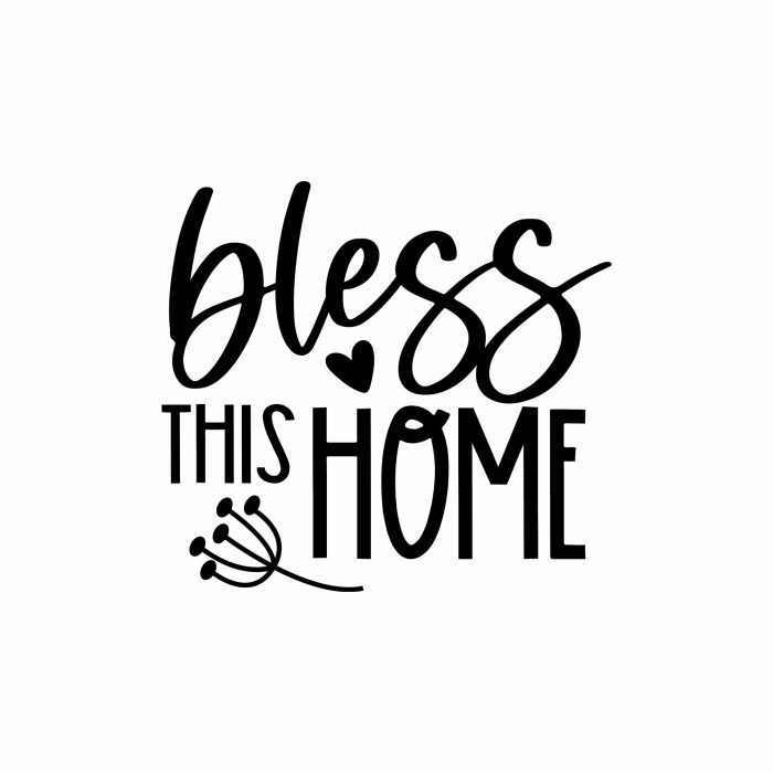 Bless This Home - Vinyl Decal- Custom Size