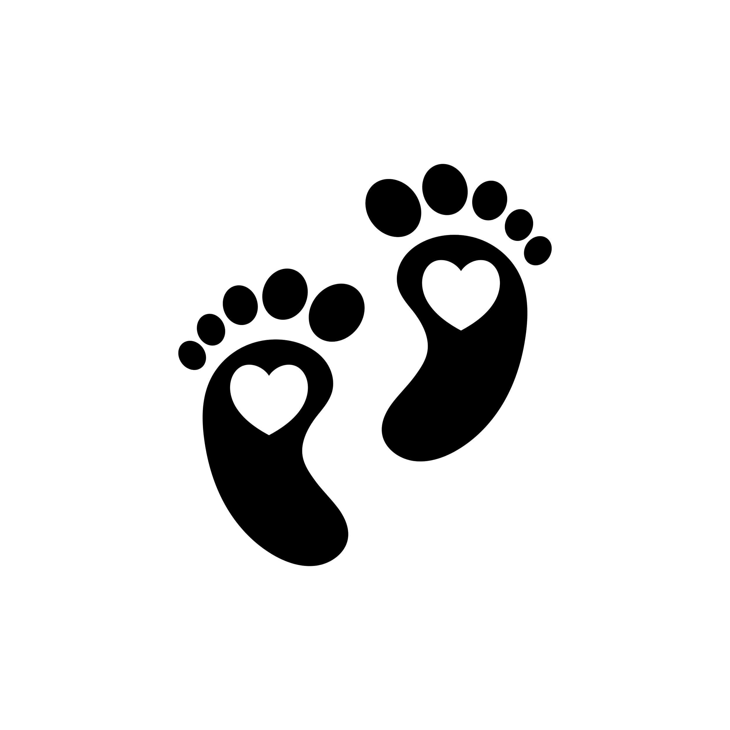 Baby -Footprint - Vinyl Decal - Custom Size