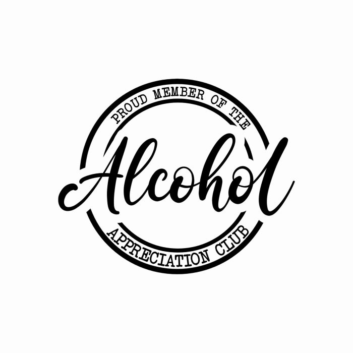 Alcohol Appreciation Club - Vinyl Decal - Custom Size
