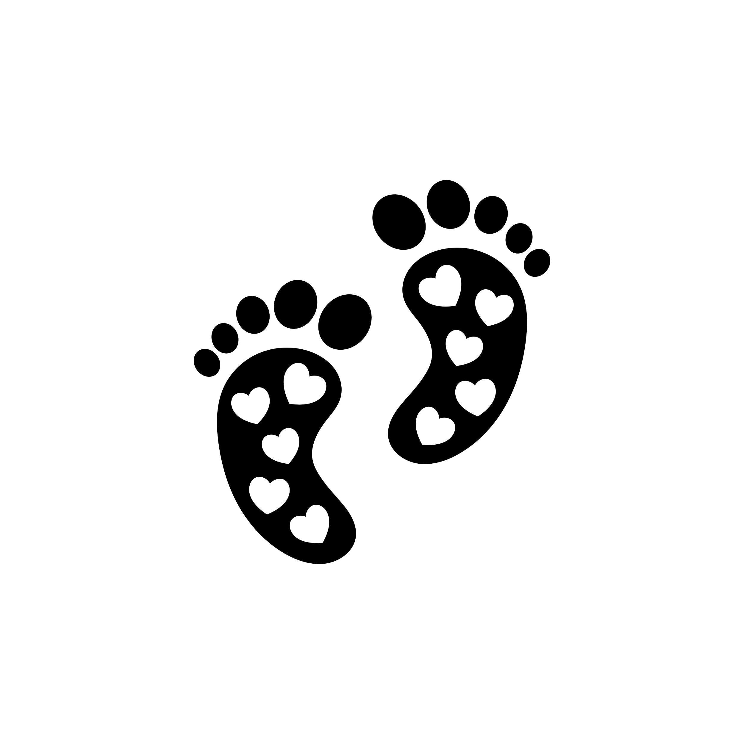 Baby -Footprint - Vinyl Decal - Custom Size