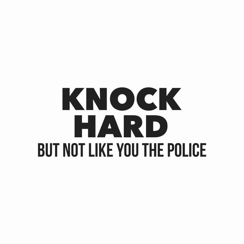 Knock Hard Vinyl Decal - Custom Size
