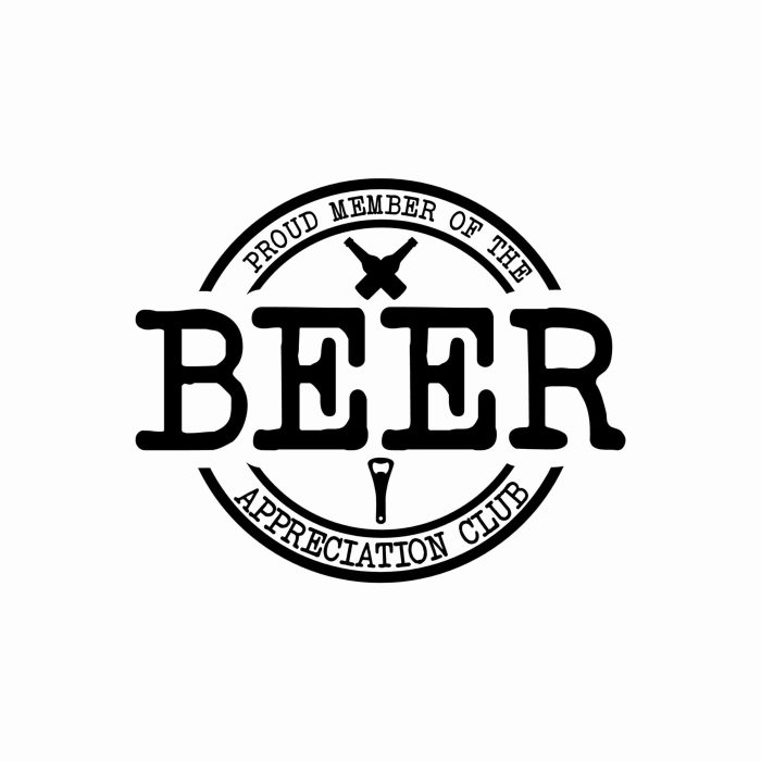 Beer Appreciation Club - Vinyl Decal - Custom Size