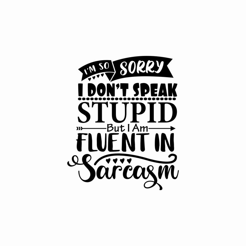 I Don't Speak Stupid Vinyl Decal - Custom Size