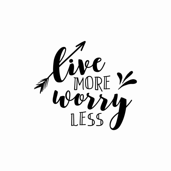 Live More Worry Less Vinyl Decal - Custom Size