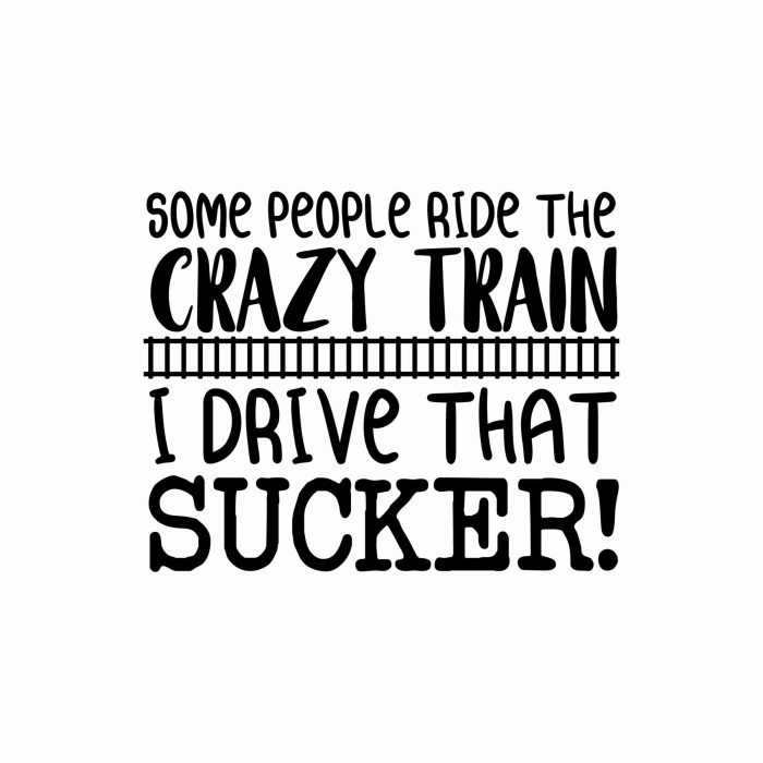 Crazy Train - Vinyl Decal - Custom Size