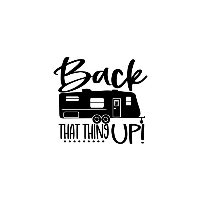 Camper Vinyl Decal - Custom Size