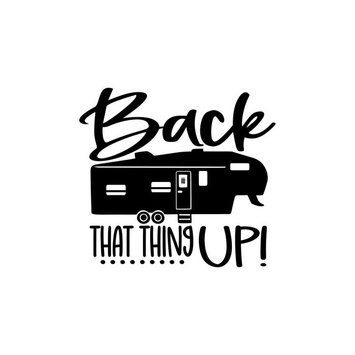 Camper Vinyl Decal - Custom Size