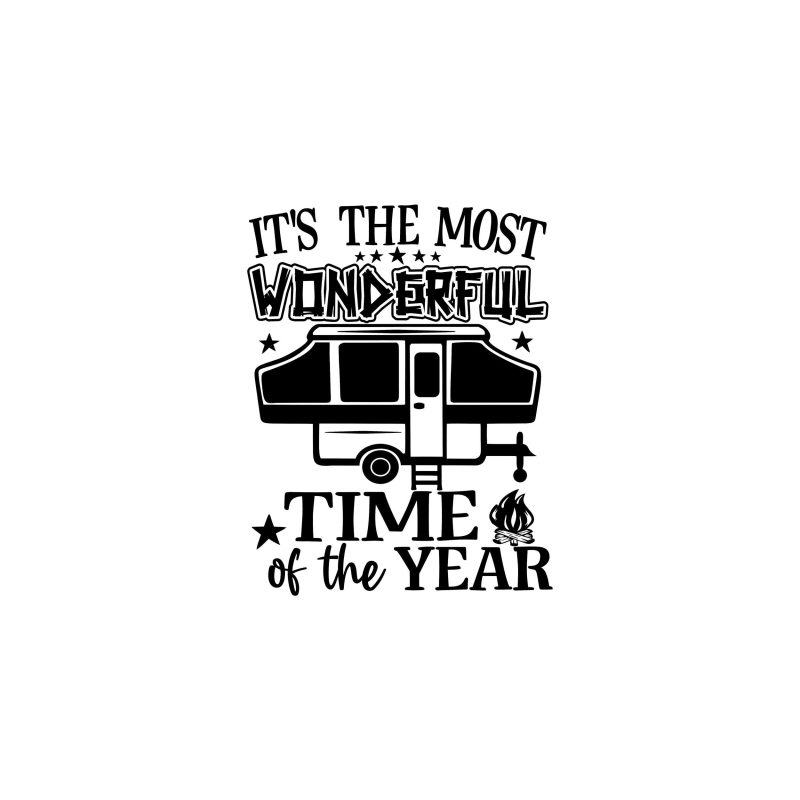 Camping Season Vinyl Decal - Custom Size